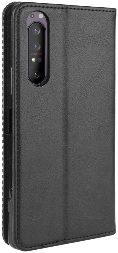 Sony Xperia 1 II Vintage Portemonnee Hoesje Zwart afbeelding 5