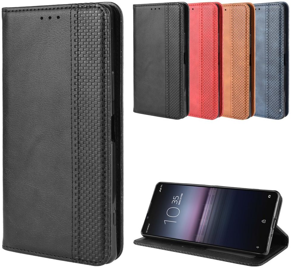 Sony Xperia 1 II Vintage Portemonnee Hoesje Zwart afbeelding 13