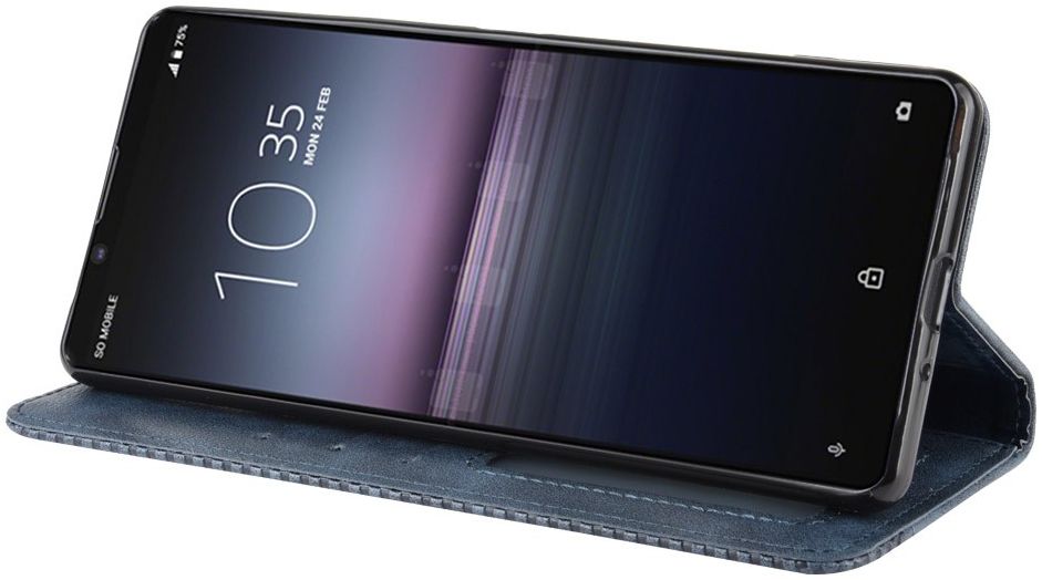 Sony Xperia 1 II Vintage Portemonnee Hoesje Blauw afbeelding 3