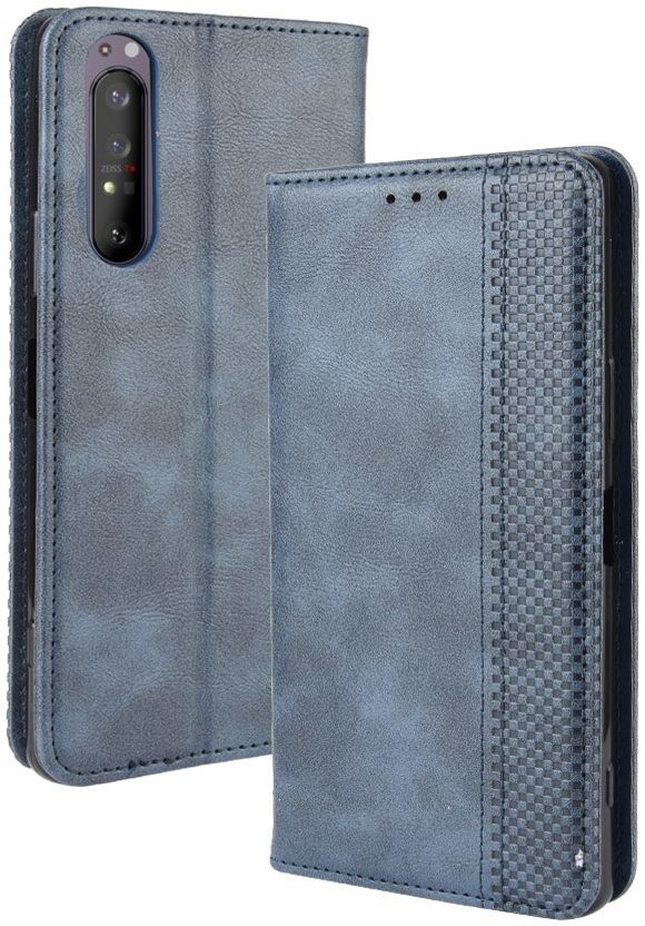 Sony Xperia 1 II Vintage Portemonnee Hoesje Blauw afbeelding 2
