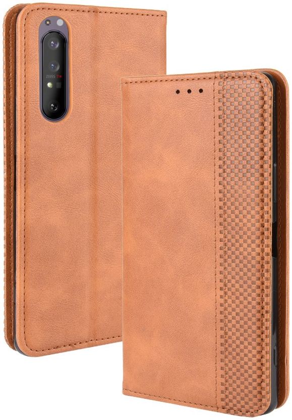 Sony Xperia 1 II Vintage Portemonnee Hoesje Bruin afbeelding 2