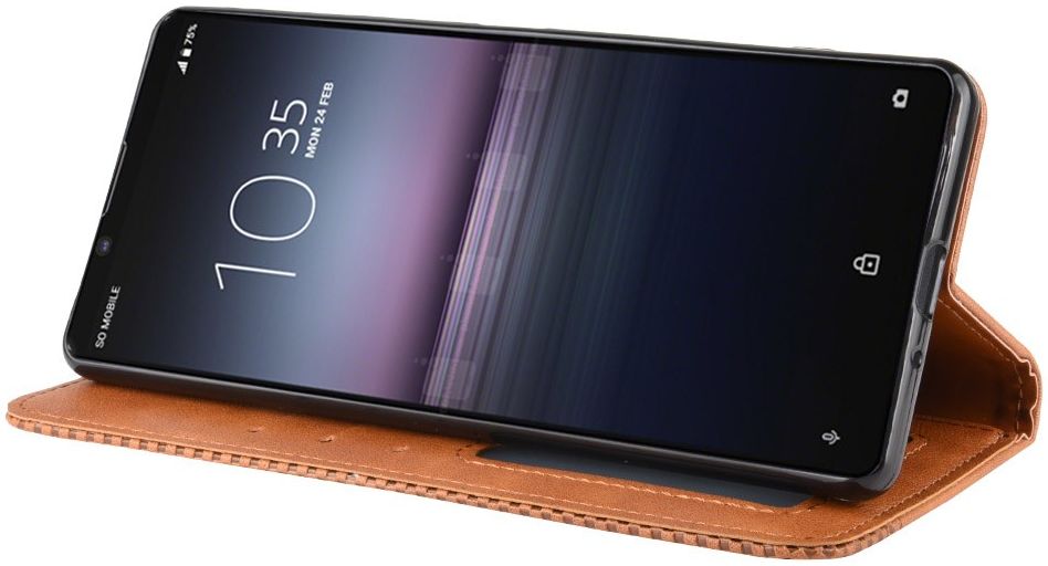 Sony Xperia 1 II Vintage Portemonnee Hoesje Bruin afbeelding 3
