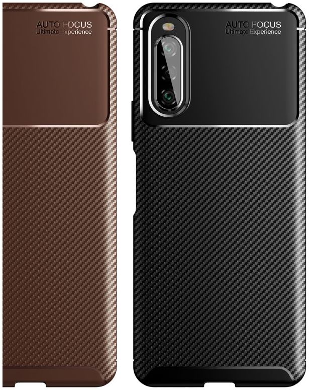 Sony Xperia 10 II Hoesje Geborsteld Carbon Zwart afbeelding 17