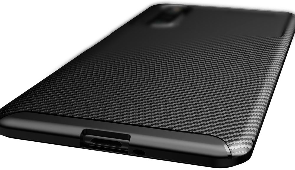 Sony Xperia 10 II Hoesje Geborsteld Carbon Zwart afbeelding 5