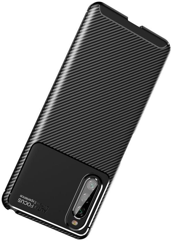 Sony Xperia 10 II Hoesje Geborsteld Carbon Zwart afbeelding 7