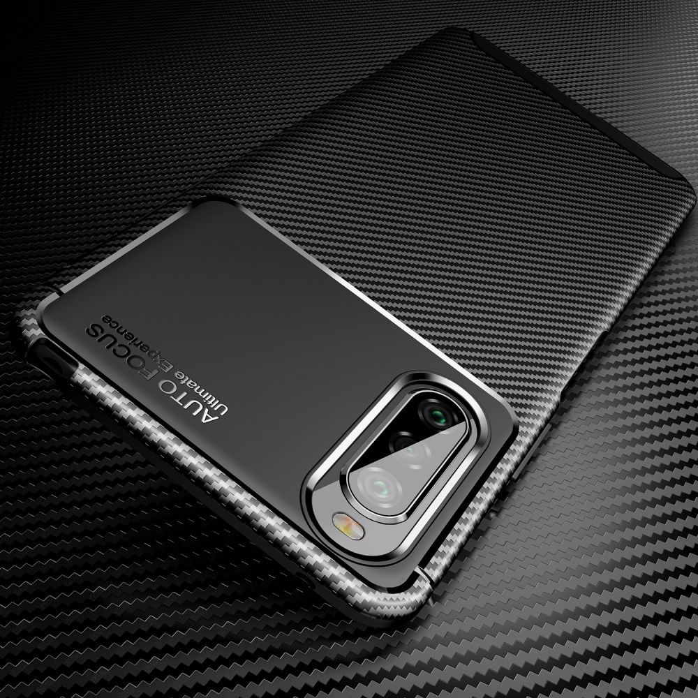 Sony Xperia 10 II Hoesje Geborsteld Carbon Zwart afbeelding 10