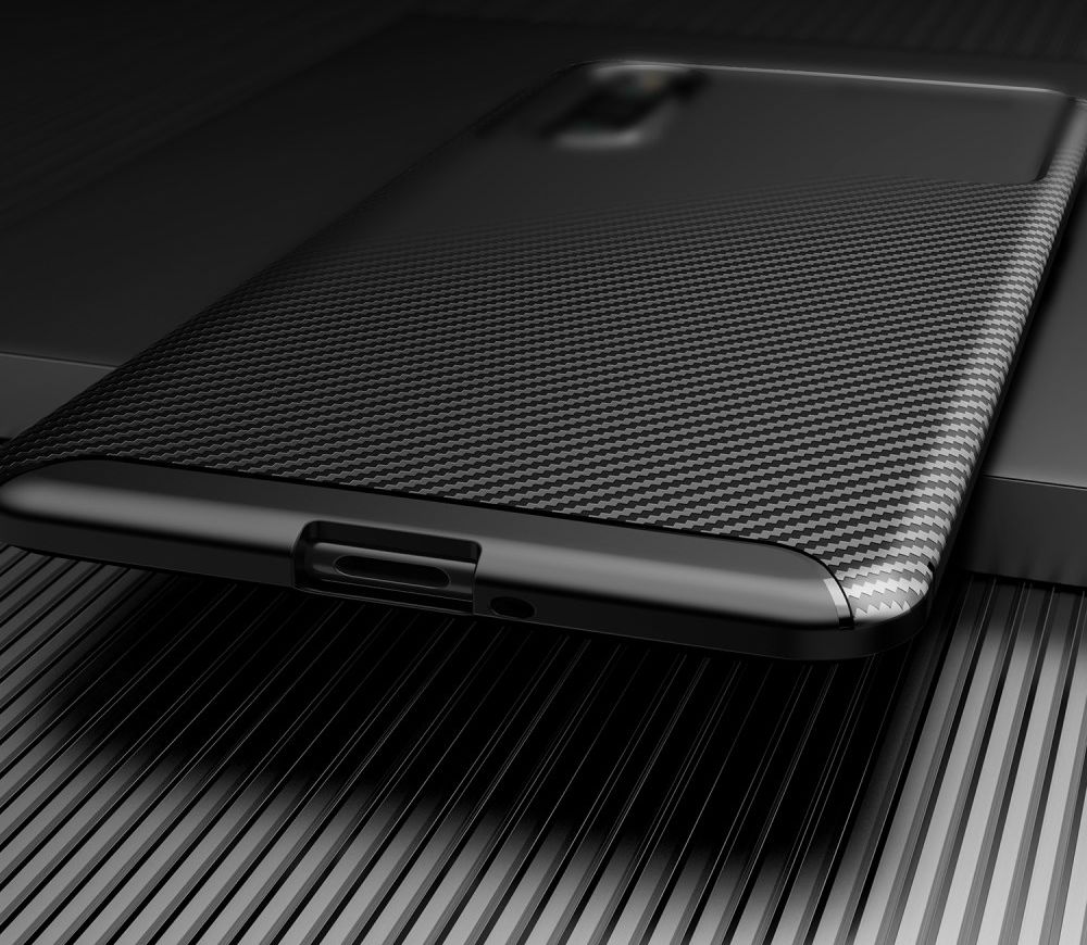 Sony Xperia 10 II Hoesje Geborsteld Carbon Zwart afbeelding 11