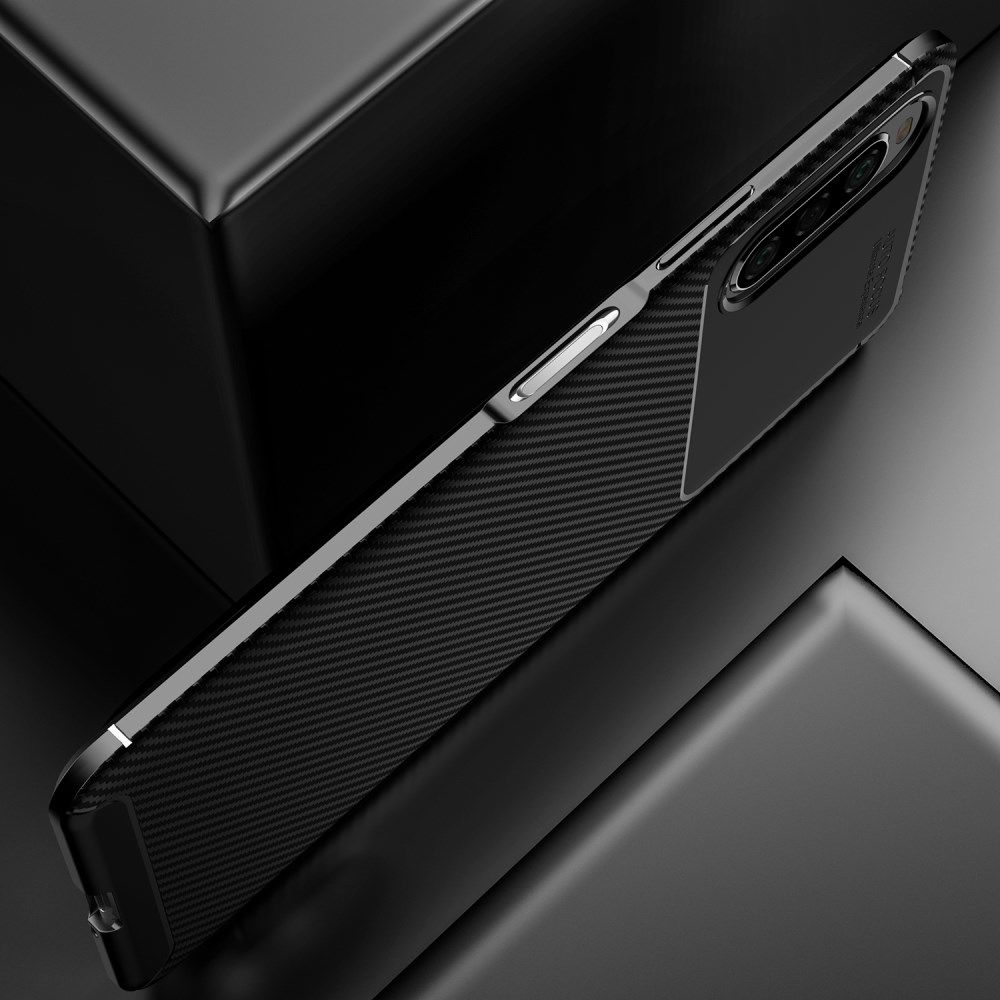 Sony Xperia 10 II Hoesje Geborsteld Carbon Zwart afbeelding 12
