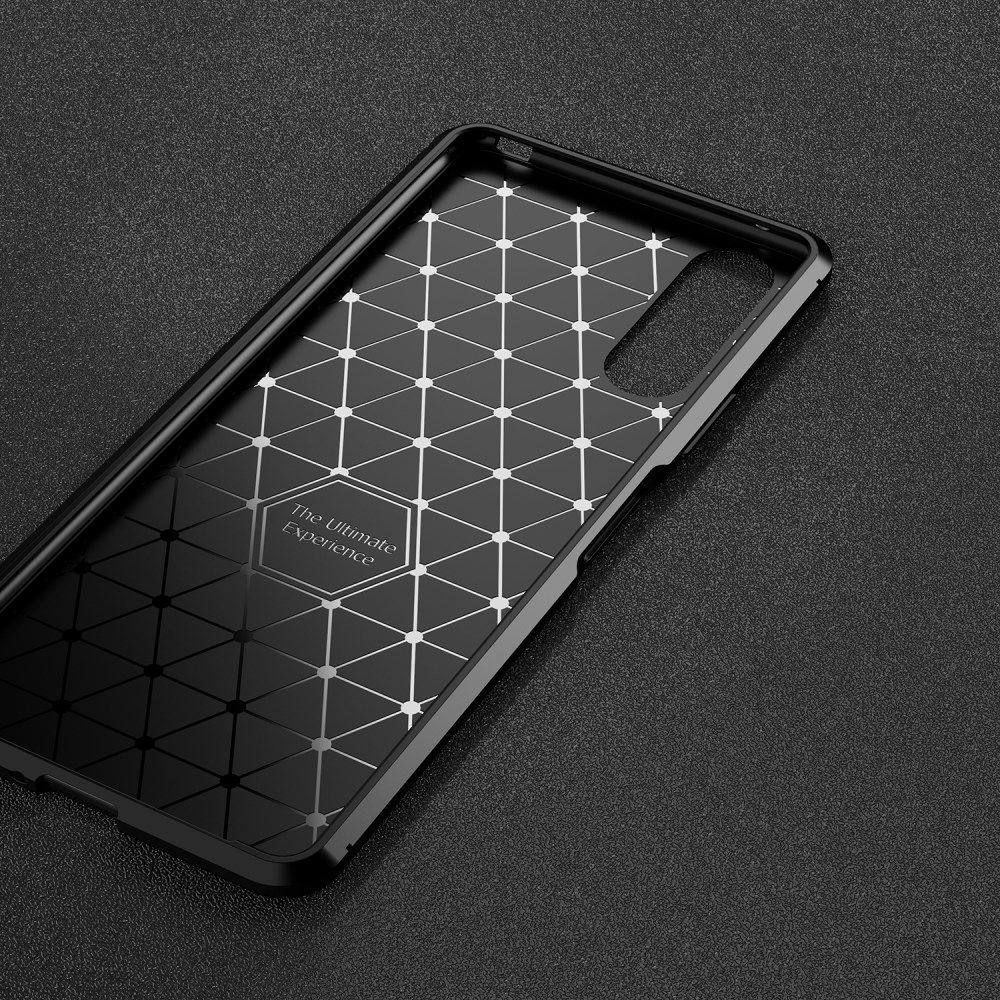 Sony Xperia 10 II Hoesje Geborsteld Carbon Zwart afbeelding 13