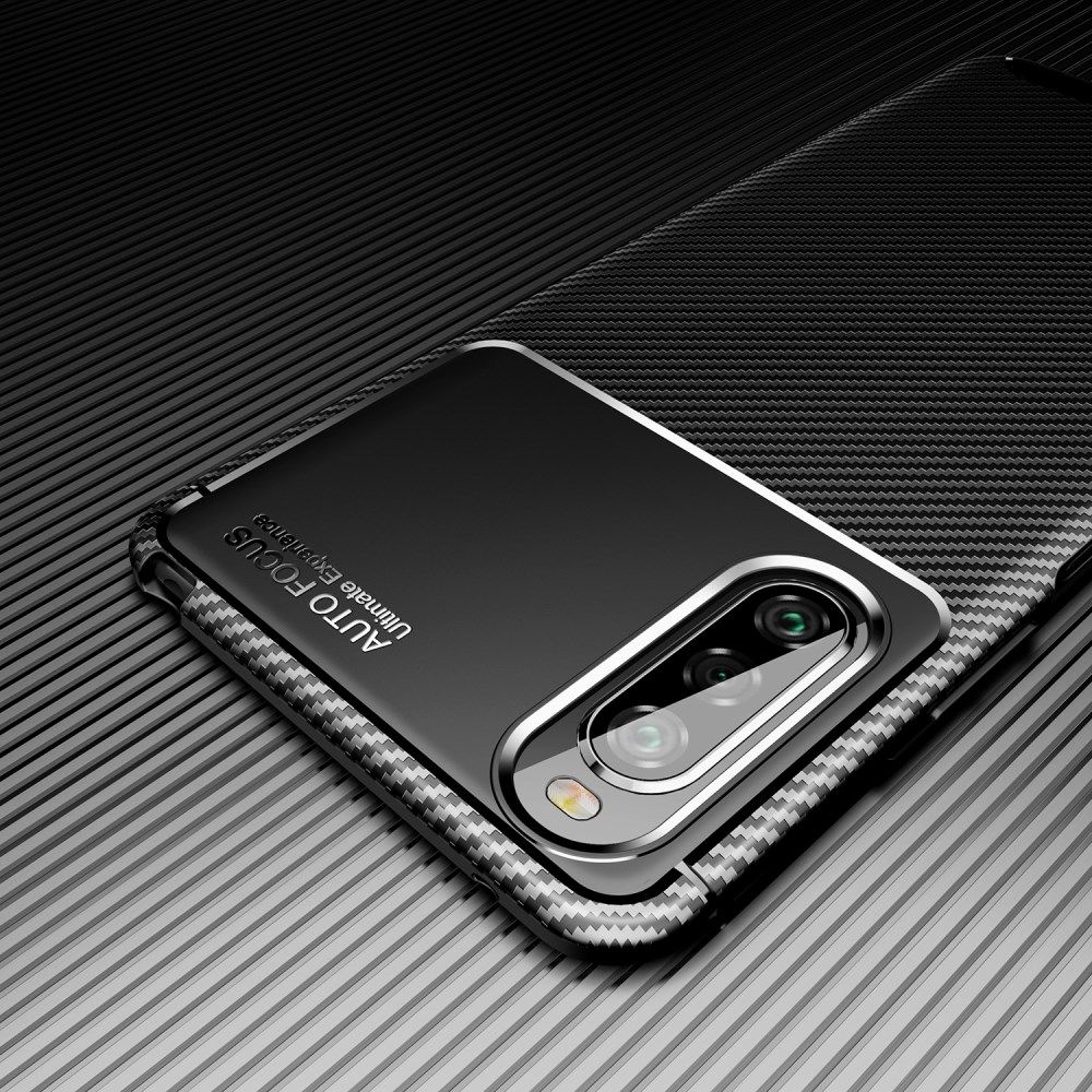 Sony Xperia 10 II Hoesje Geborsteld Carbon Zwart afbeelding 15