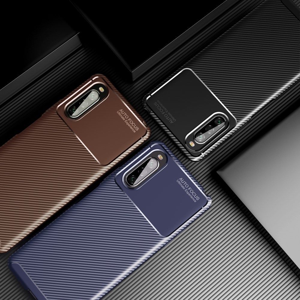 Sony Xperia 10 II Hoesje Geborsteld Carbon Zwart afbeelding 16