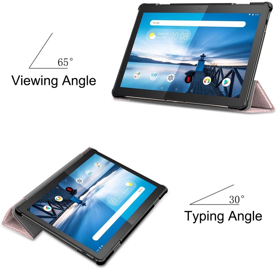 Lenovo Tab M10 (HD) Gen 1 Tri-Fold Hoes Roze afbeelding 6