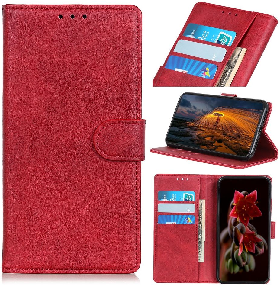 Xiaomi Mi 10 (Pro) Book Case Matte Portemonnee Hoesje Rood afbeelding 8
