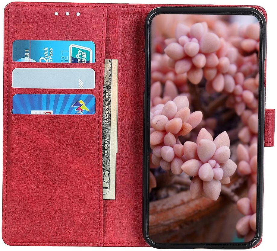 Xiaomi Mi 10 (Pro) Book Case Matte Portemonnee Hoesje Rood afbeelding 1