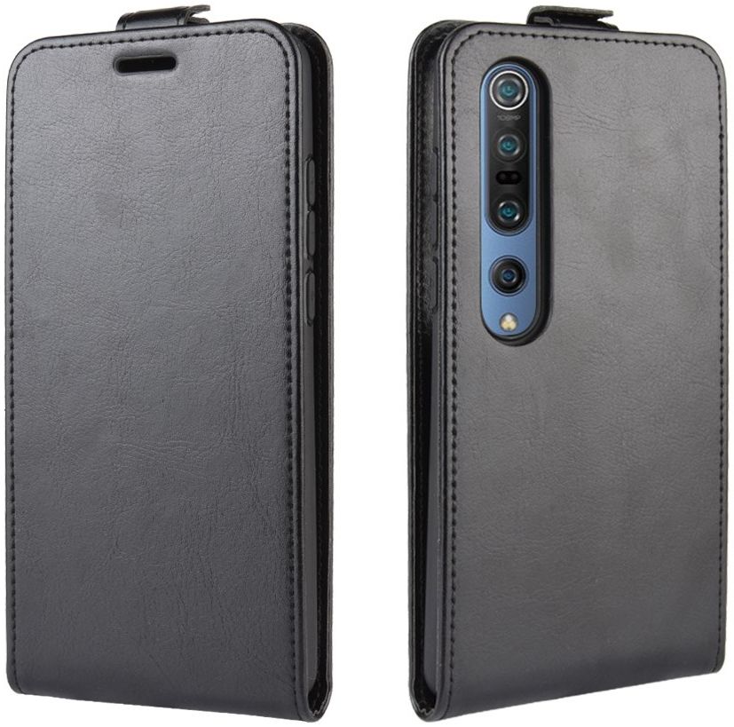 Xiaomi Mi 10 (Pro) Hoesje Verticale Flipcase Zwart afbeelding 2