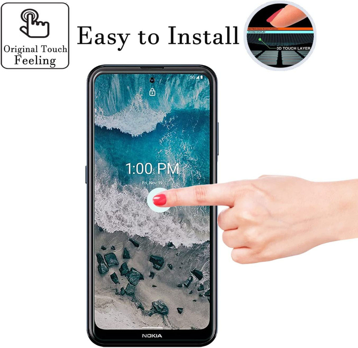 Nokia 1.3 Ultra Clear LCD Screen Protector afbeelding 2
