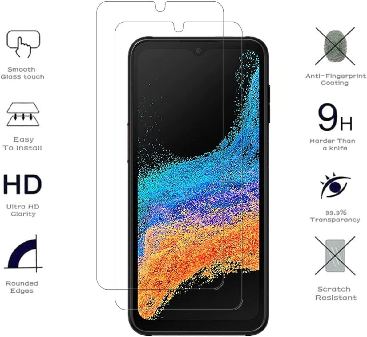 Nokia 1.3 Arc Edge Tempered Glass Screenprotector afbeelding 2