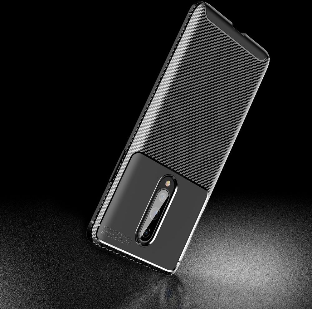 OnePlus 8 Geborsteld TPU Hoesje Zwart afbeelding 6