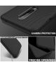 OnePlus 8 Twill Slim Texture TPU Hoesje Zwart