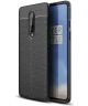 OnePlus 8 Hoesje TPU Leer Design Zwart