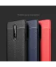 OnePlus 8 Hoesje TPU Leer Design Rood