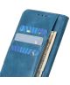 OnePlus 8 Litchi Skin Portemonnee Hoesje Blauw