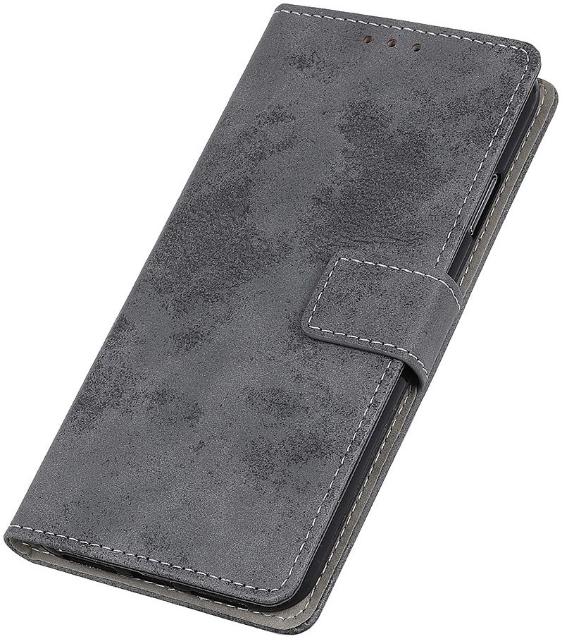 OnePlus 8 Vintage Portemonnee Stand Hoesje Grijs afbeelding 6