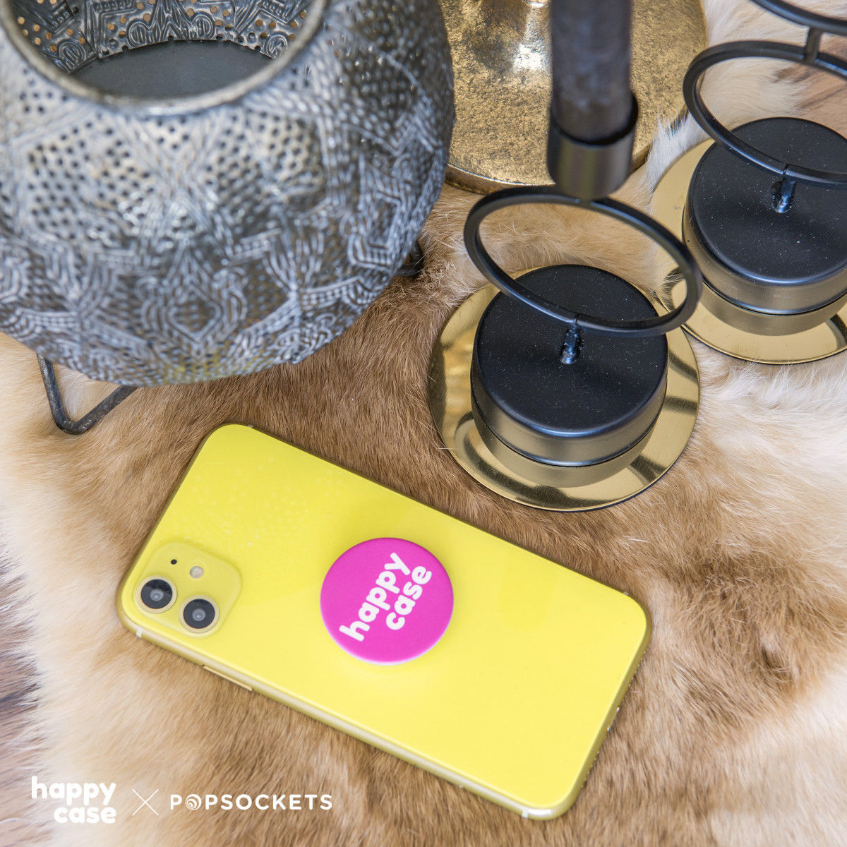 PopSockets X HappyCase PopGrip PopTop Greep en Standaard Pink afbeelding 5