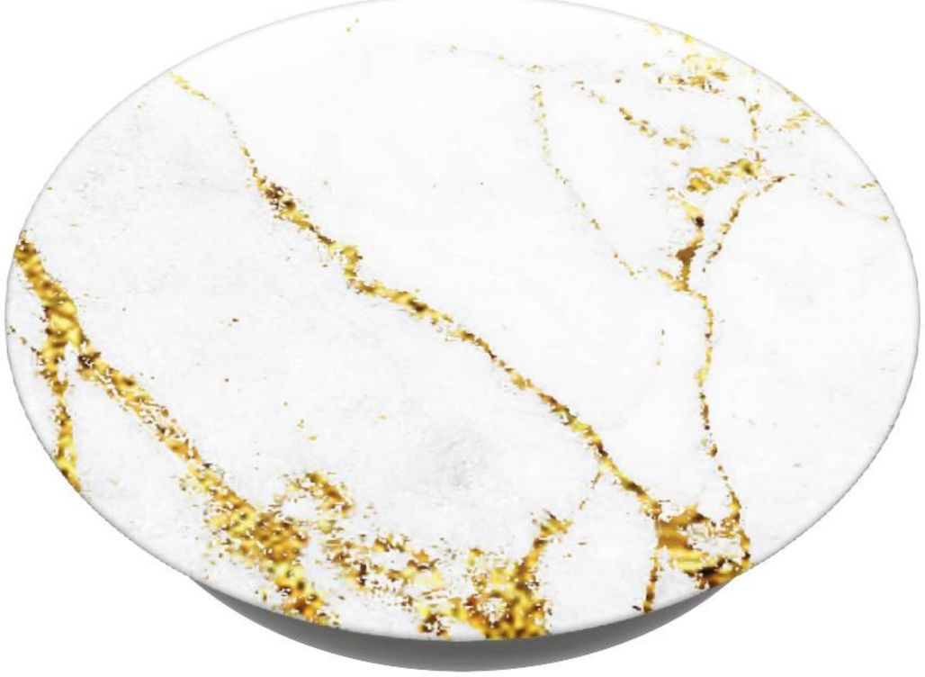 PopSockets X HappyCase PopGrip PopTop Greep en Standaard Wit Marmer afbeelding 2