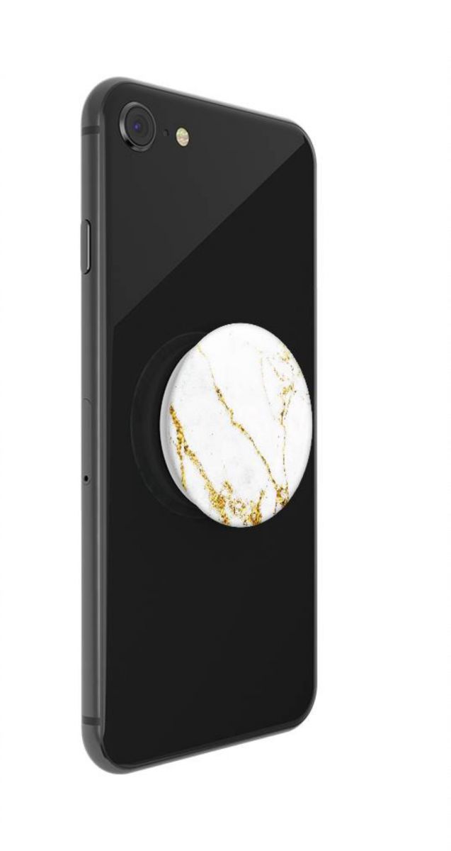 PopSockets X HappyCase PopGrip PopTop Greep en Standaard Wit Marmer afbeelding 10