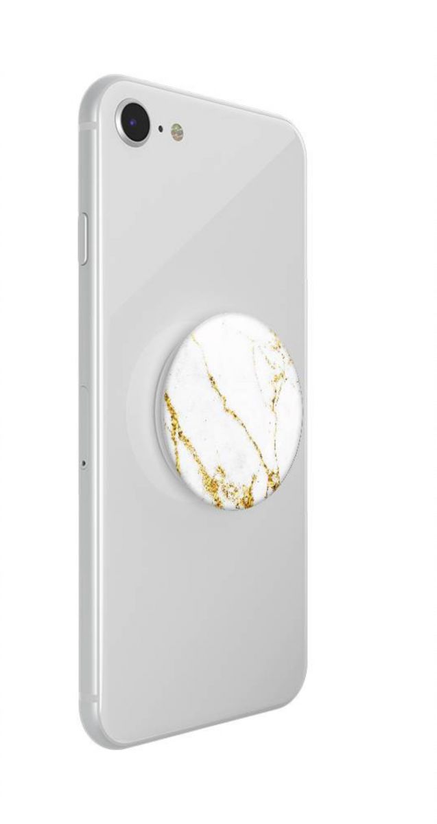 PopSockets X HappyCase PopGrip PopTop Greep en Standaard Wit Marmer afbeelding 12