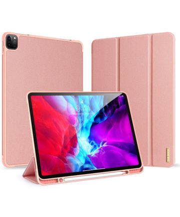Dux Ducis Domo Series Apple iPad Pro 12.9 2018 / 2020 Tri-fold Roze Hoesjes