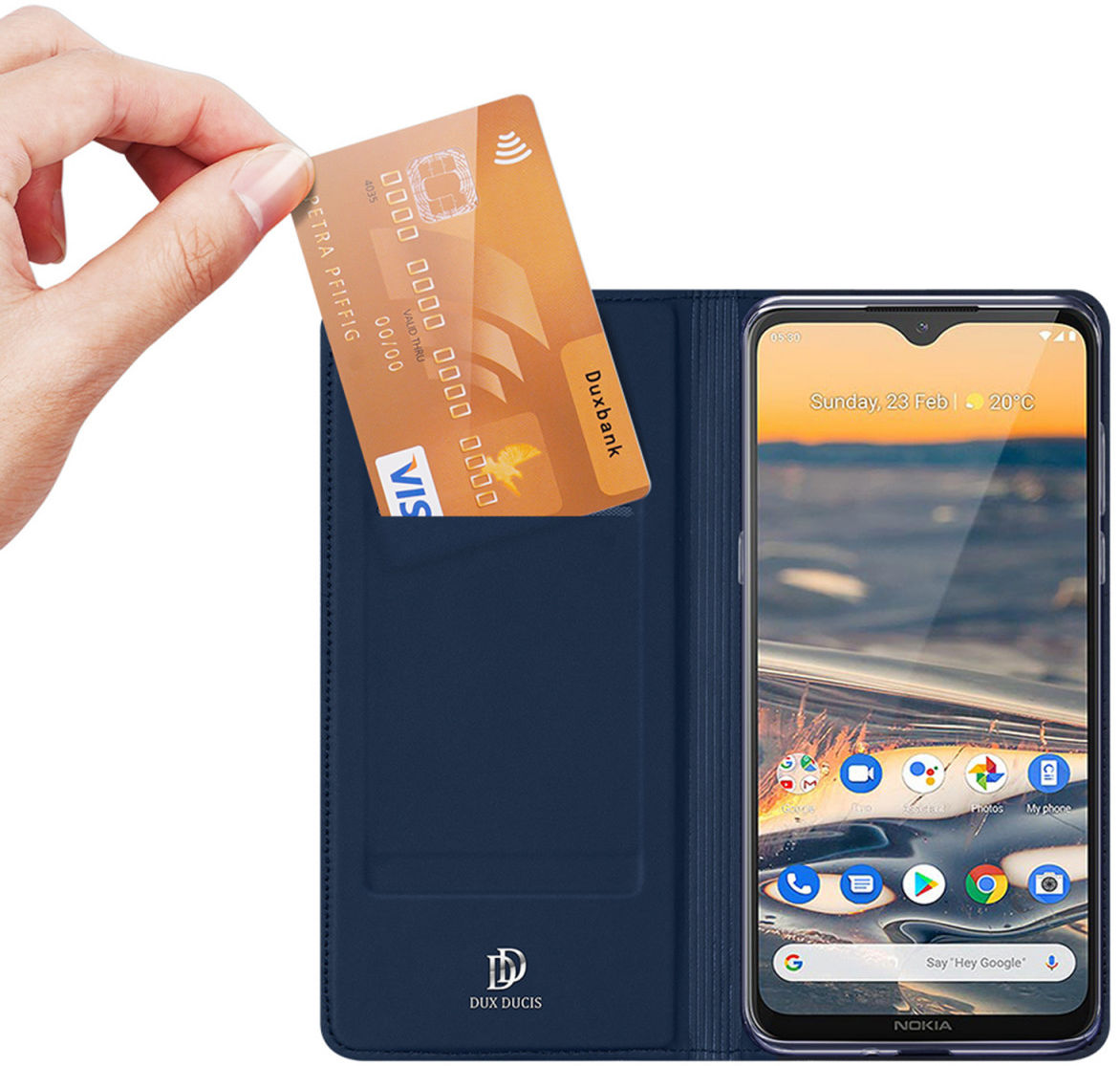 Dux Ducis Skin Pro Series Nokia 5.3 Hoesje Portemonnee Blauw afbeelding 2