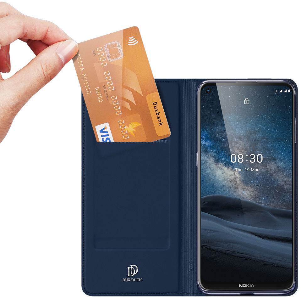 Dux Ducis Skin Pro Series Nokia 8.3 Hoesje Portemonnee Blauw afbeelding 2