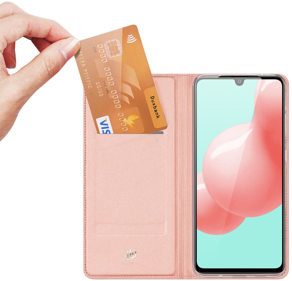 Dux Ducis Skin Pro Series Samsung Galaxy A41 Hoesje Portemonnee Roze afbeelding 4