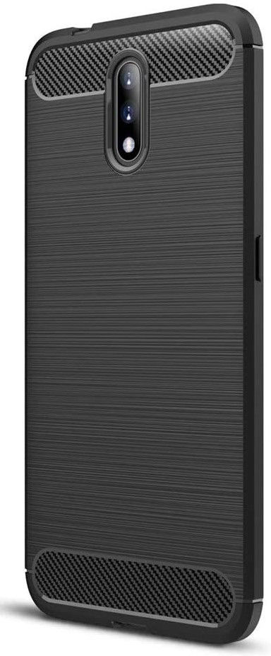 Nokia 2.3 Geborsteld TPU Hoesje Zwart afbeelding 1