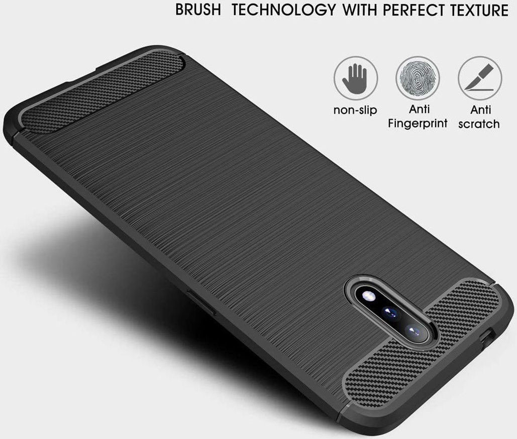 Nokia 2.3 Geborsteld TPU Hoesje Zwart afbeelding 8