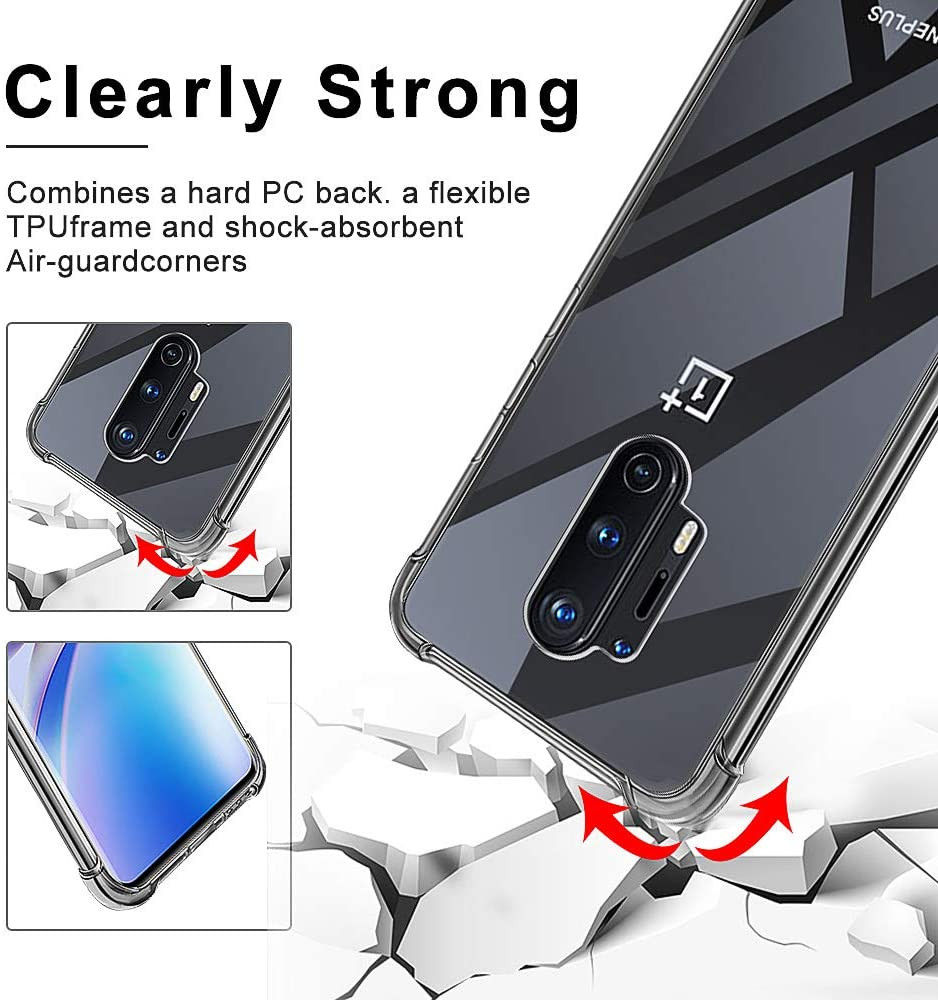 OnePlus 8 Pro Hoesje Schokbestendig Transparant afbeelding 4
