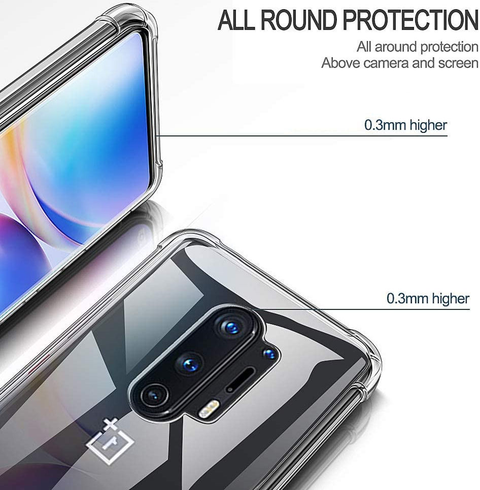 OnePlus 8 Pro Hoesje Schokbestendig Transparant afbeelding 5