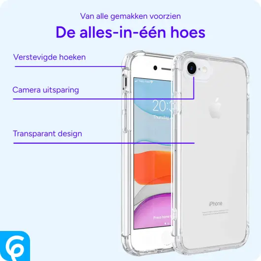 Apple iPhone SE (2020/2022) Hoesje Schokbestendig Dun TPU Transparant afbeelding 4