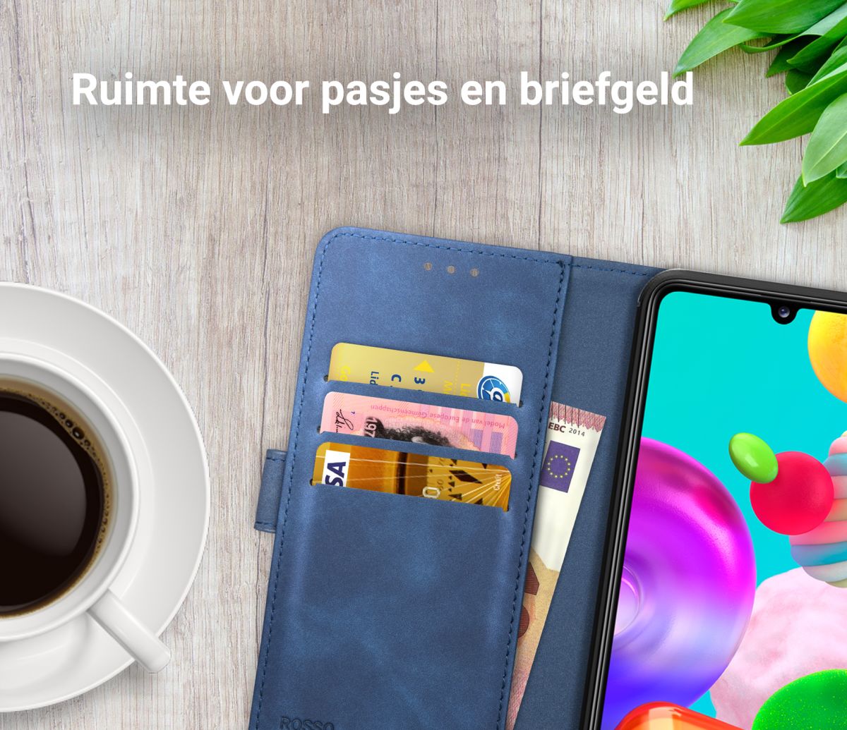 Rosso Element Samsung Galaxy A41 Hoesje Book Cover Blauw afbeelding 10