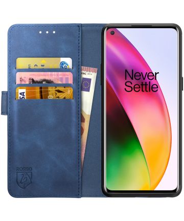 Rosso Element OnePlus 8 Hoesje Book Cover Blauw Hoesjes
