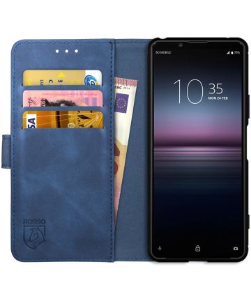 Rosso Element Sony Xperia 1 II Hoesje Book Cover Blauw Hoesjes