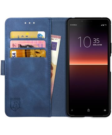 Rosso Element Sony Xperia 10 II Hoesje Book Cover Blauw Hoesjes