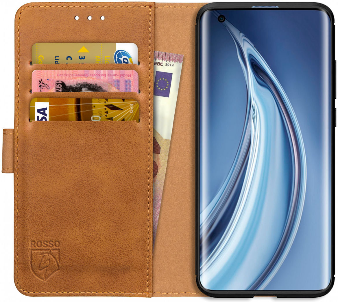 Rosso Element Xiaomi Mi 10 / Mi 10 Pro Hoesje Book Cover Lichtbruin afbeelding 1