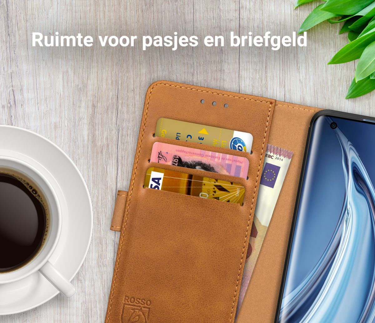 Rosso Element Xiaomi Mi 10 / Mi 10 Pro Hoesje Book Cover Lichtbruin afbeelding 8