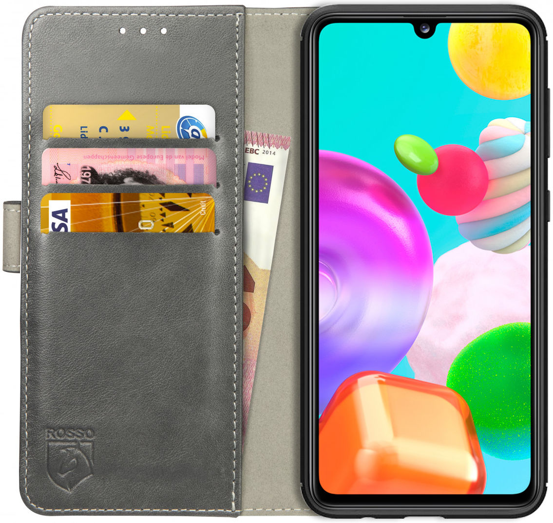 Rosso Element Samsung Galaxy A41 Hoesje Book Cover Grijs afbeelding 1