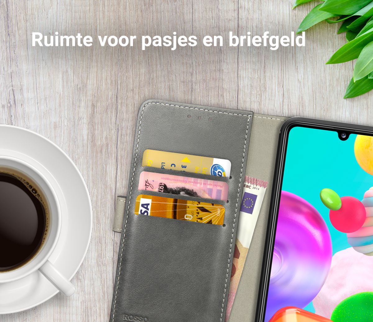 Rosso Element Samsung Galaxy A41 Hoesje Book Cover Grijs afbeelding 8