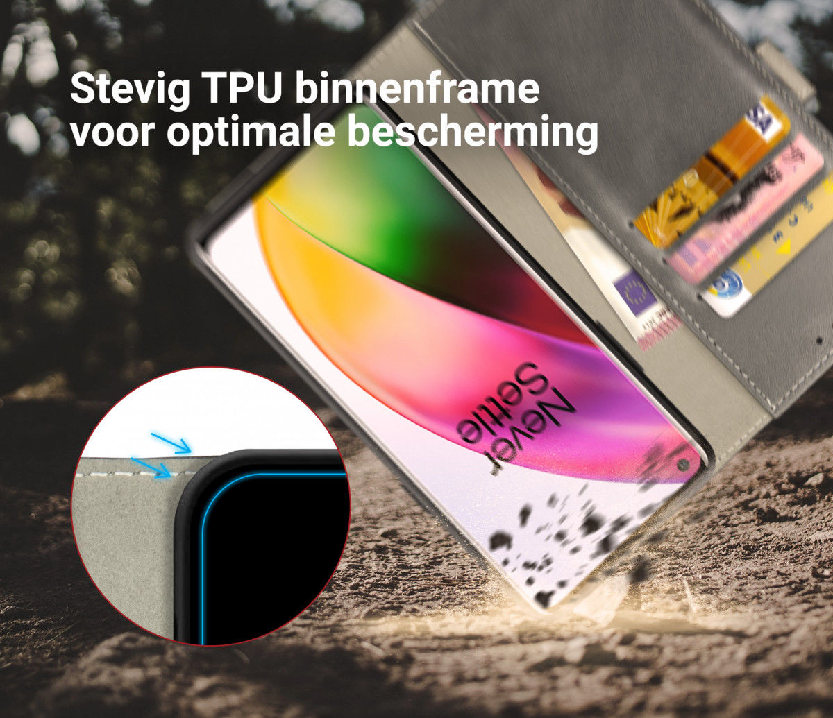 Rosso Element OnePlus 8 Hoesje Book Cover Grijs afbeelding 5