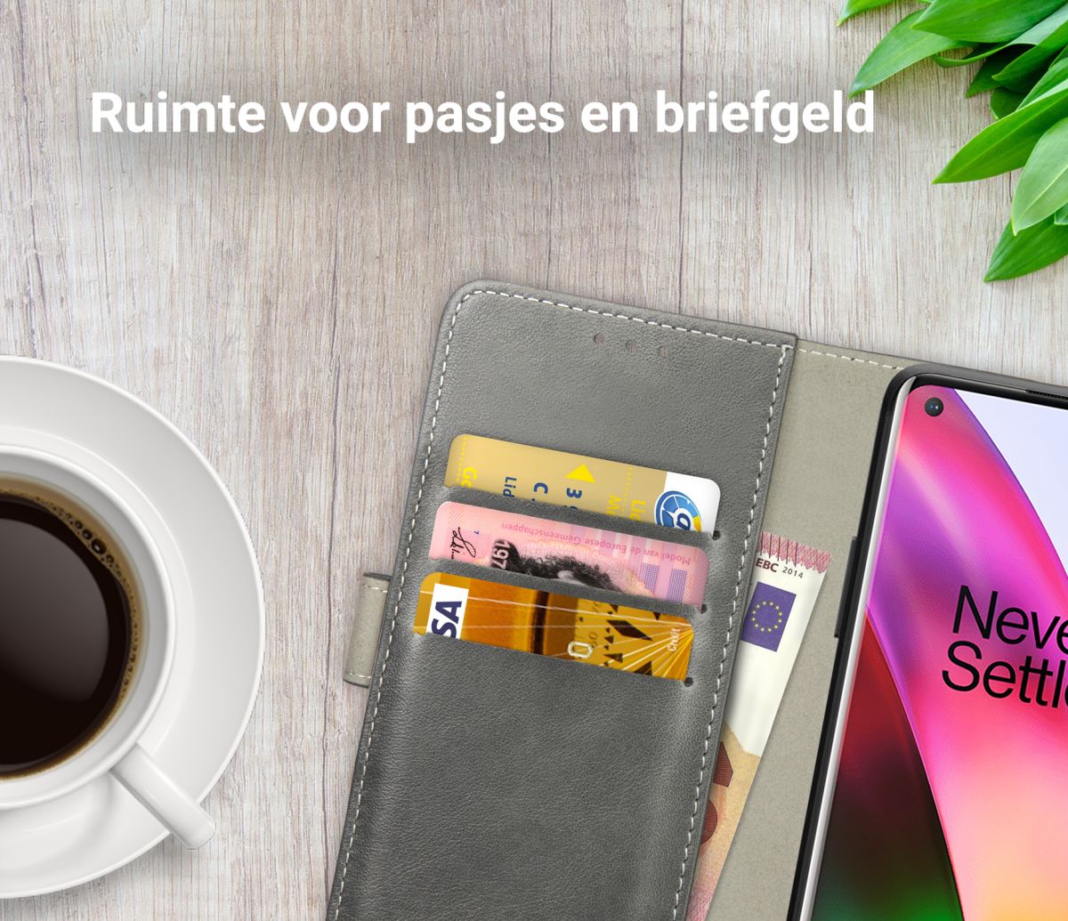 Rosso Element OnePlus 8 Hoesje Book Cover Grijs afbeelding 8